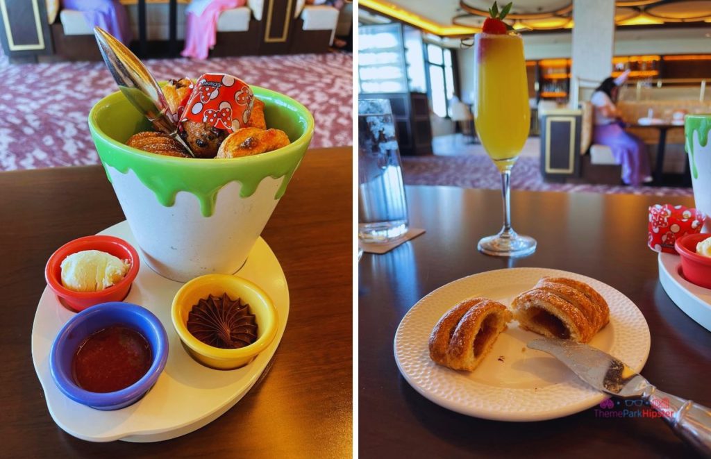 Topolino’s Terrace at Disney’s Riviera Resort Bread Service in Painted Pale. Keep reading to find out more about Italian dining spots at Disney.