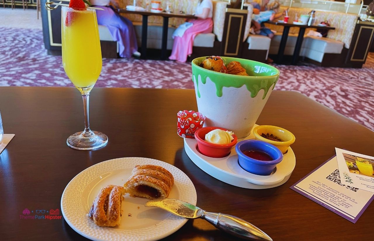 Topolino’s Terrace at Disney’s Riviera Resort Bread Service with Mimosa