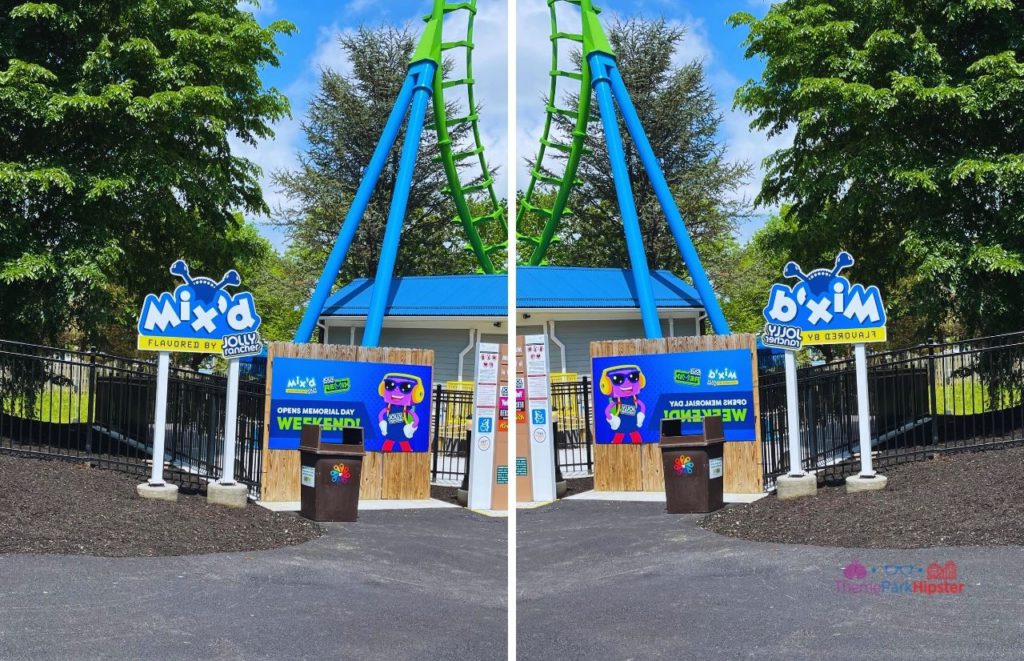 Best Hersheypark Roller Coasters Mix'd Jolly Rancher Blue and Green Ride Entrance. Keep reading to get the full Hersheypark list of rides and attractions.