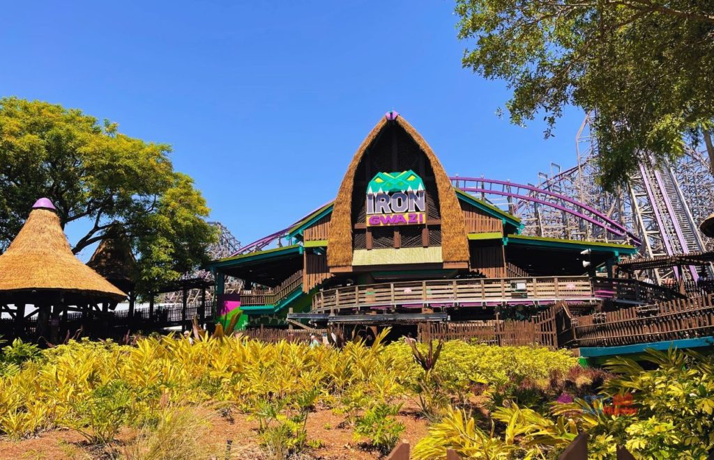 Busch Gardens Tampa Bay Iron Gwazi Entrance. Keep reading to learn more about avoiding the Busch Gardens Tampa wait times and if the Busch Gardens Tampa Queue Pass is worth it...