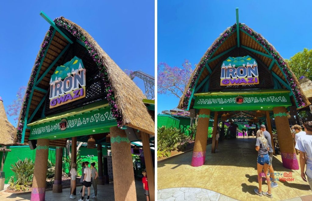 Busch Gardens Tampa Bay Iron Gwazi Roller Coaster Entrance with Wait Time. Keep reading for the battle of Iron Gwazi vs Gwazi.