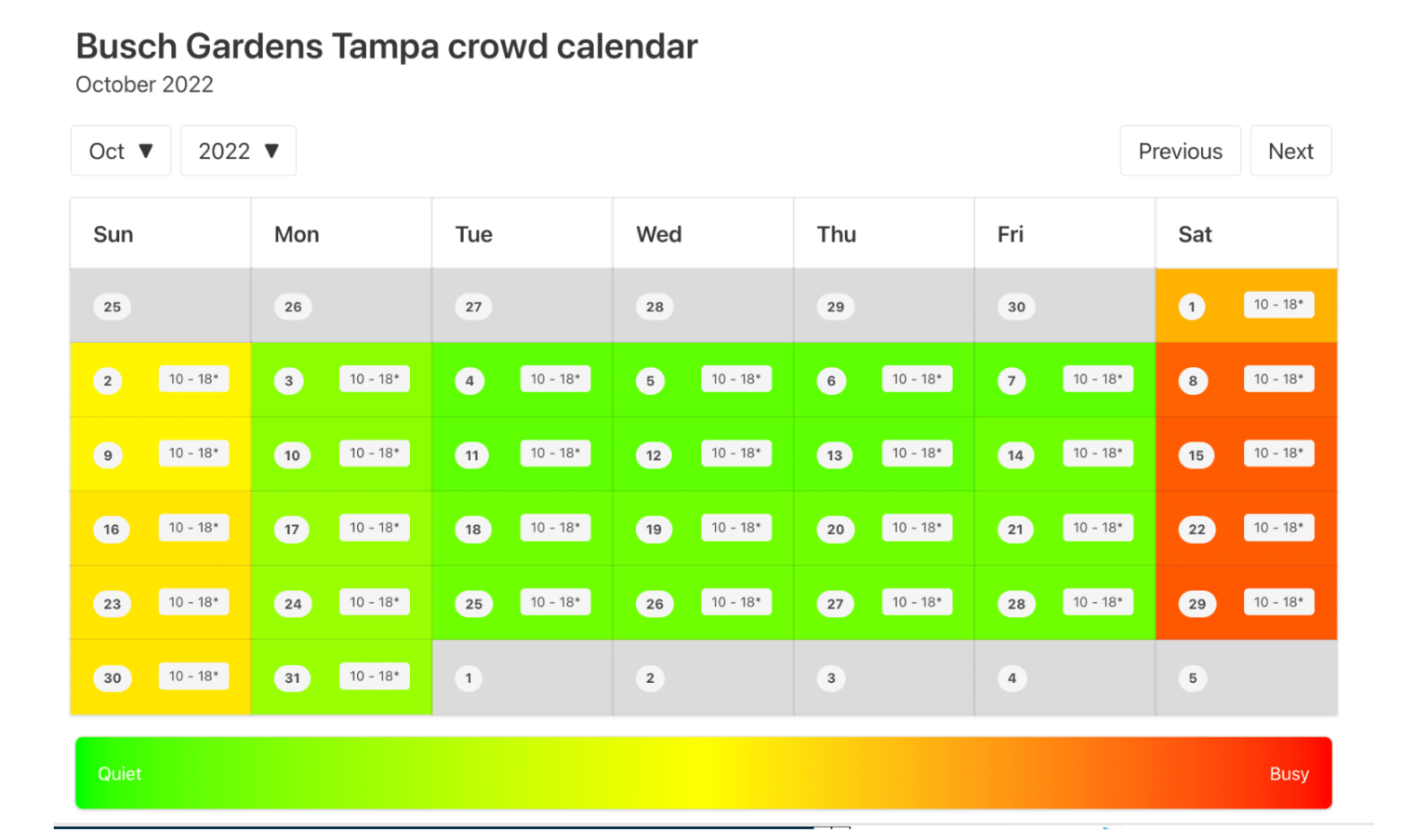 Busch Gardens Crowd Calendar 2025 Emyle Karalynn