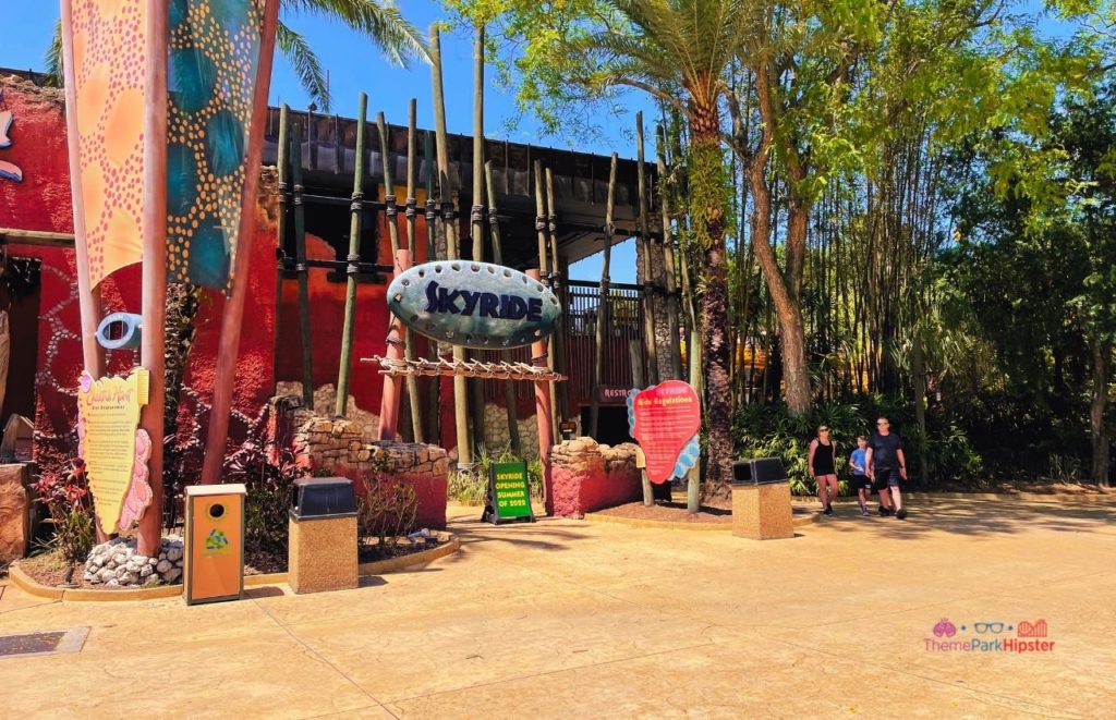 Busch Gardens Tampa New SKyride Entrance. One of the best things to do at Busch Gardens Tampa for adults.