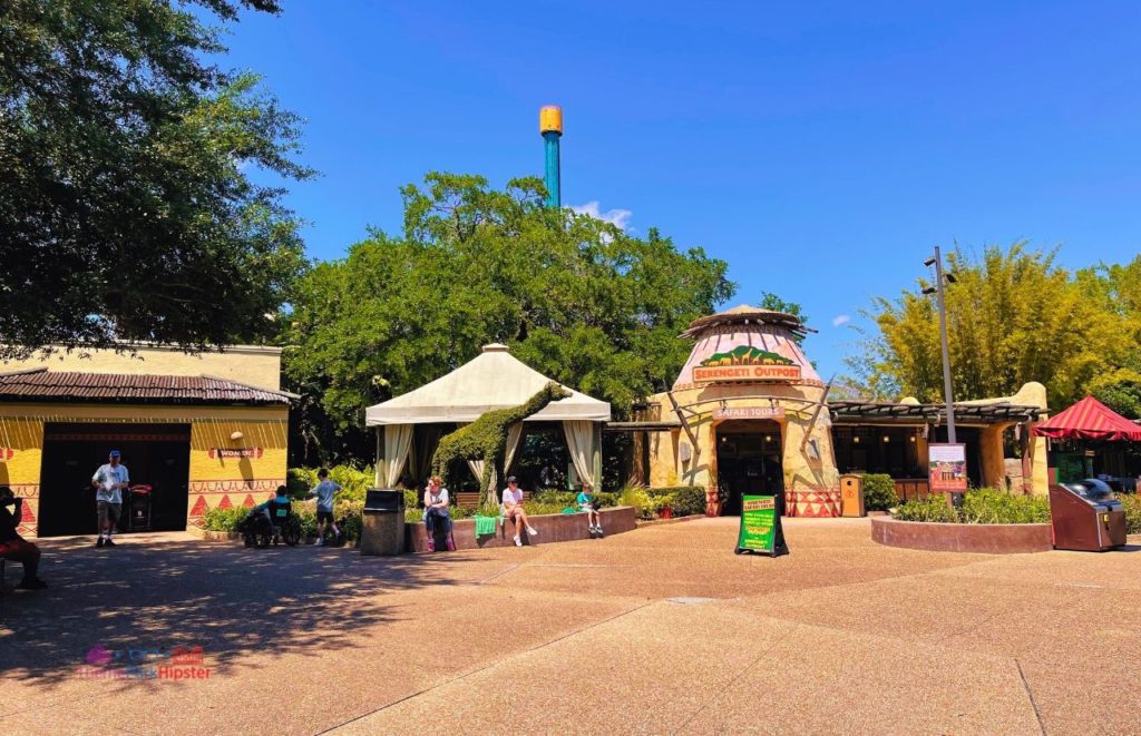 Busch Gardens Tampa Restrooms next to Serengeti Outpost and Falcon's Fury. Keep reading for tips on Busch Gardens Florida Resident discounts.