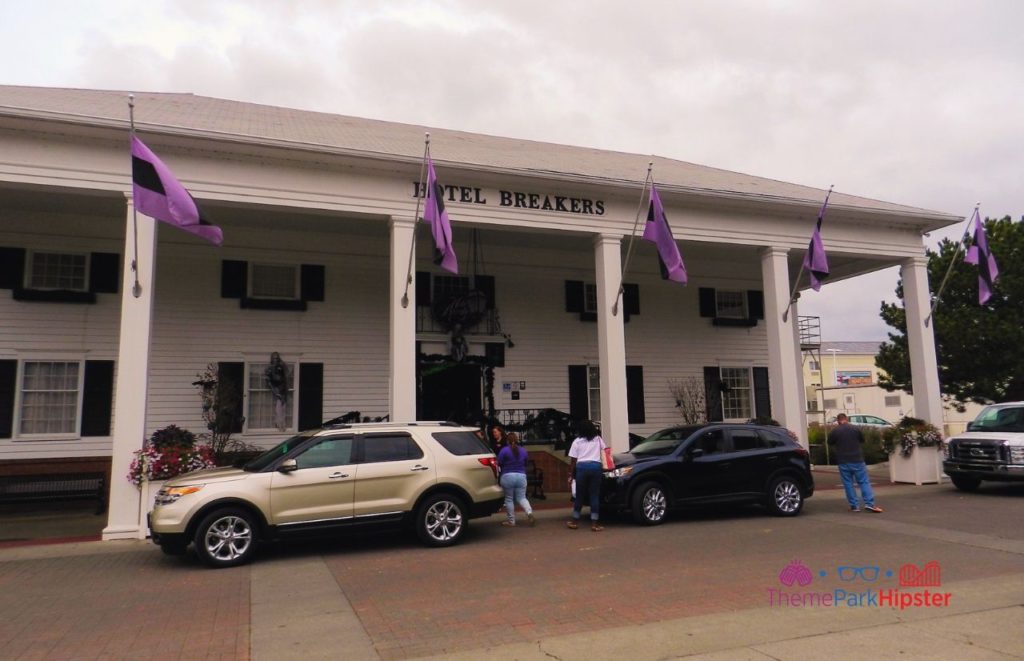 Cedar Point Hotel Breakers Entrance on a Cloudy Day