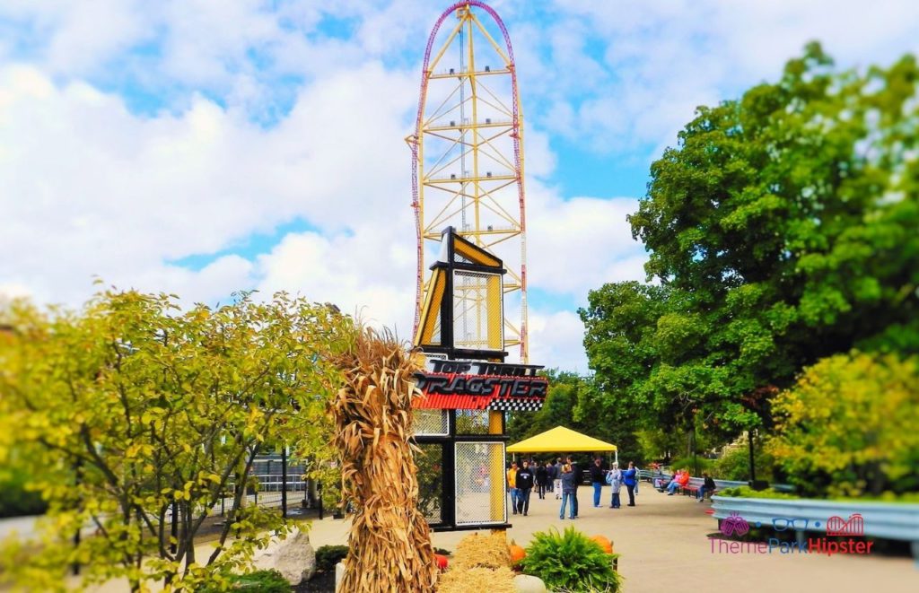 Cedar Point Sunny day over Top Thrill Dragster. Keep reading for more Cedar Point Solo Travel Tips!