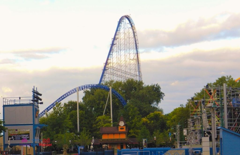 Cedar Point Sunrise over Millennium Force. Keep reading for more Cedar Point tips and tricks for beginners.