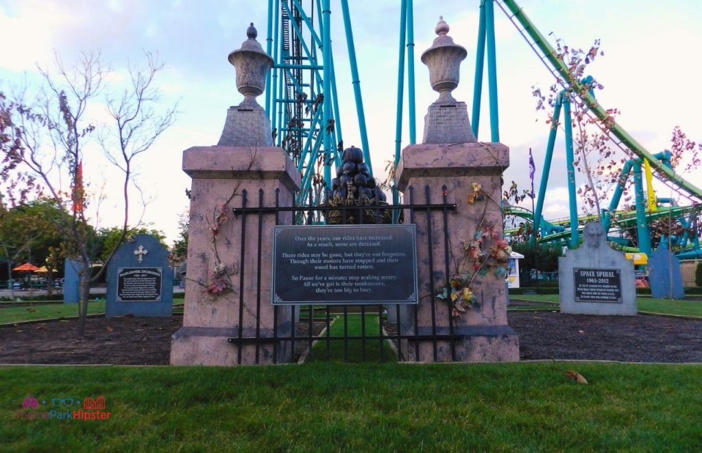 Cedar Point Sunrise over Roller Coaster and Ride Graveyard at Halloweekends