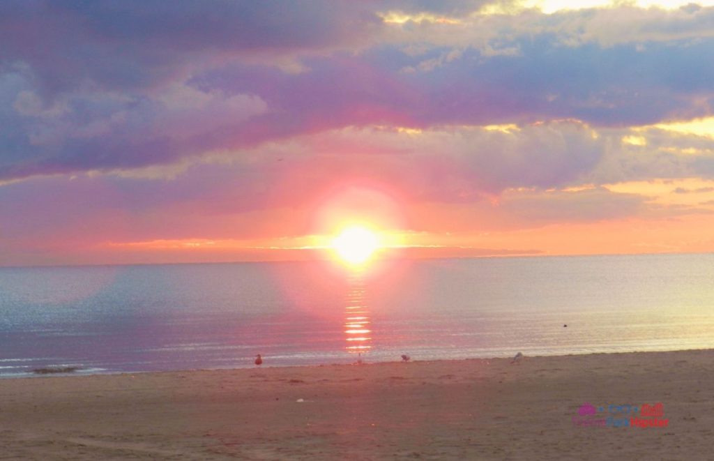 Cedar Point Sunrising over Lake Eerie. Keep reading for more Cedar Point tips and tricks for beginners.