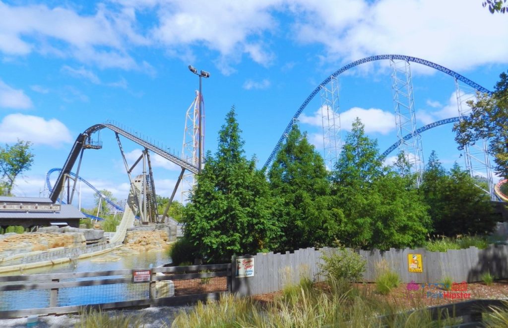 Cedar Point Water Ride Thunder Canyon next to Millennium Force