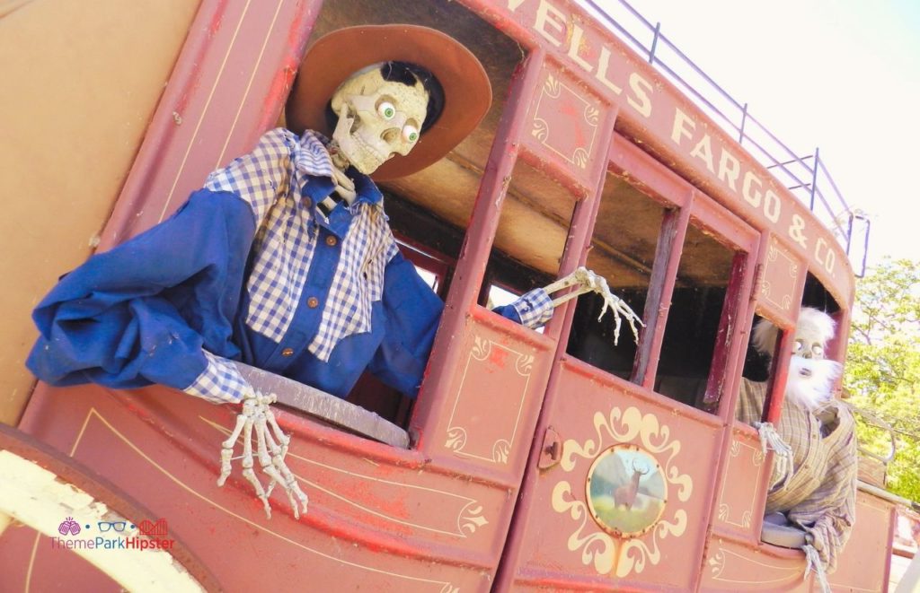 Cedar Point Wells Fargo and Company Carriage with Skeletons for Halloweekends. Keep reading to find out more of the best things to do at Cedar Point.