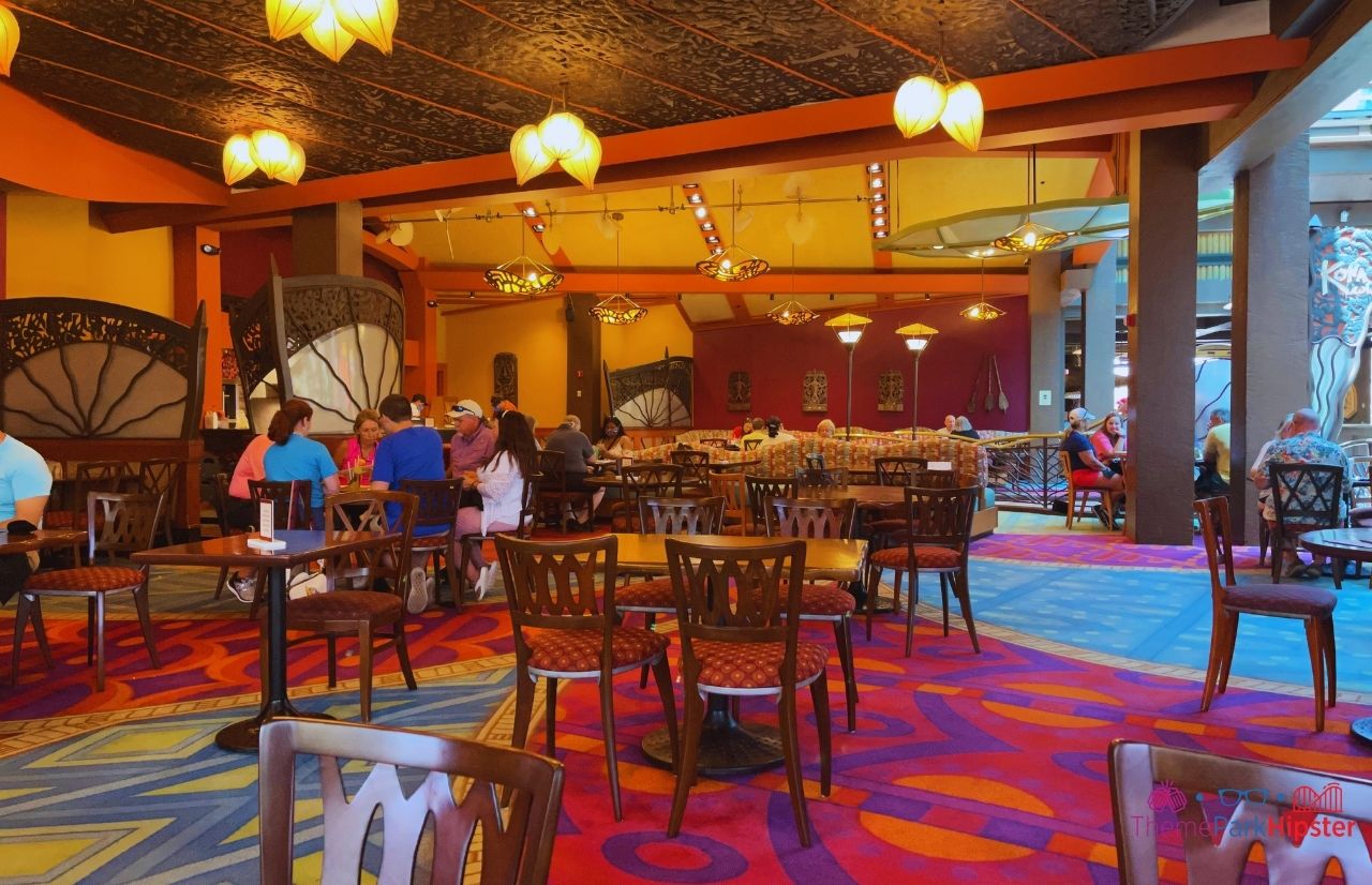 Disney Polynesian Resort Village Kona Cafe Dining Room. Keep reading see what's the best sushi in Disney World.