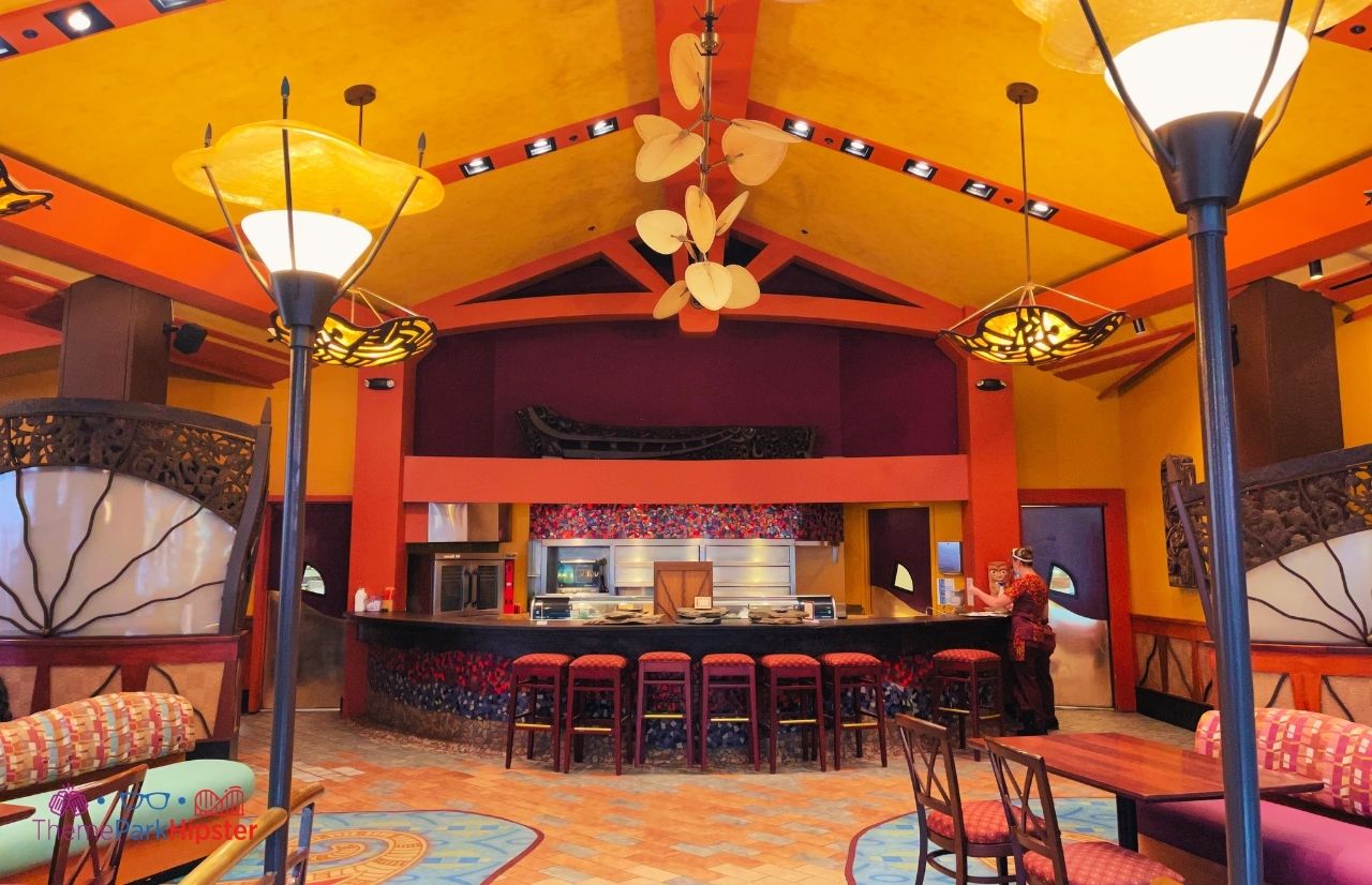 Disney Polynesian Resort Village Kona Cafe Sushi Bar. Keep reading see what's the best sushi in Disney World.