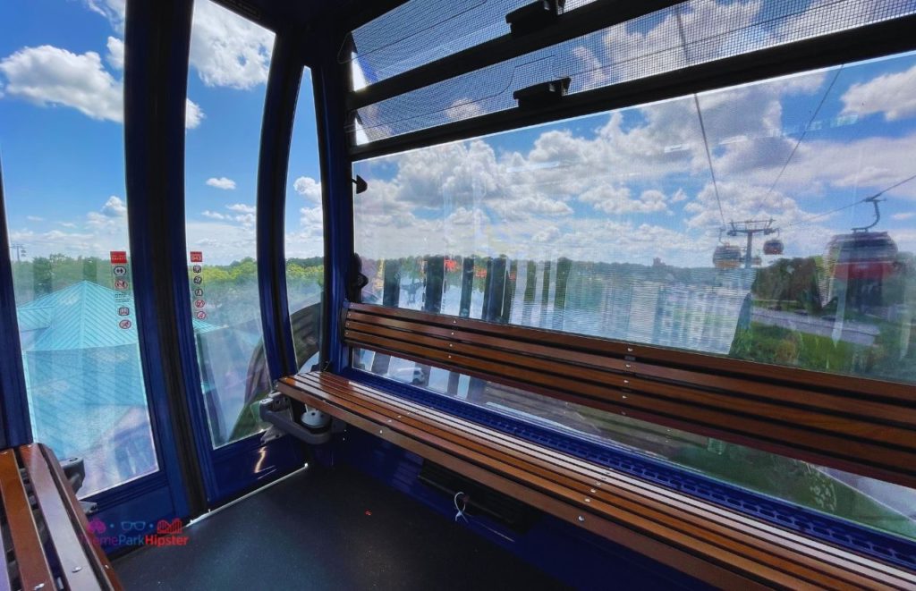 Disney Riviera Resort Disney World skyliner interior. One of the Best Disney World Transportation options.