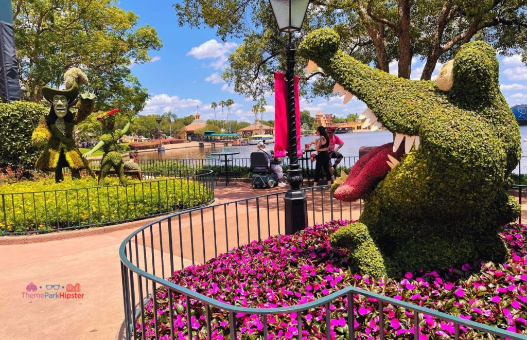 Epcot Peter Pan Topiary at Epcot Flower and Garden Festival. Best movies for Disney.