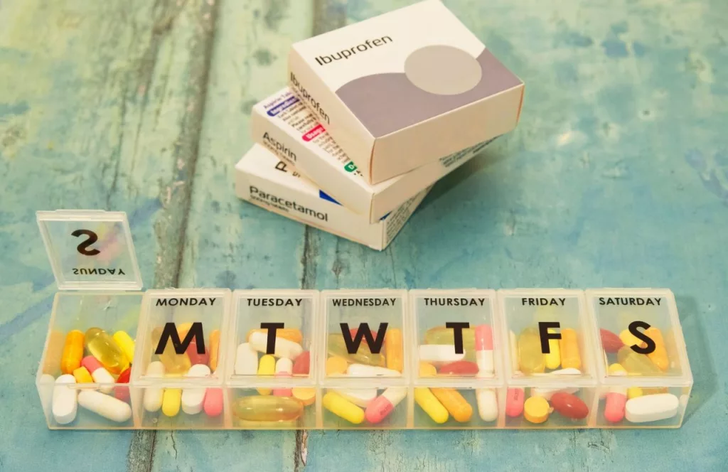 Over the counter med pill holder for travel with your theme park packing list.