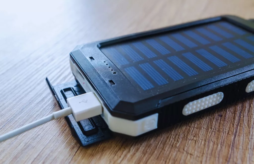 Solar power bank charger for your phone.