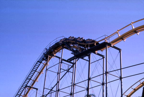 Python Roller Coaster on Lift Busch Gardens Tampa Bay 1977