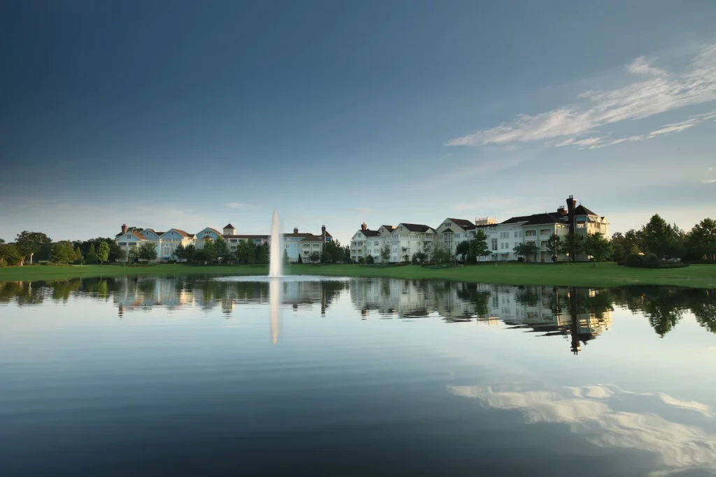 Saratoga Springs Disney Resort over Lagoon