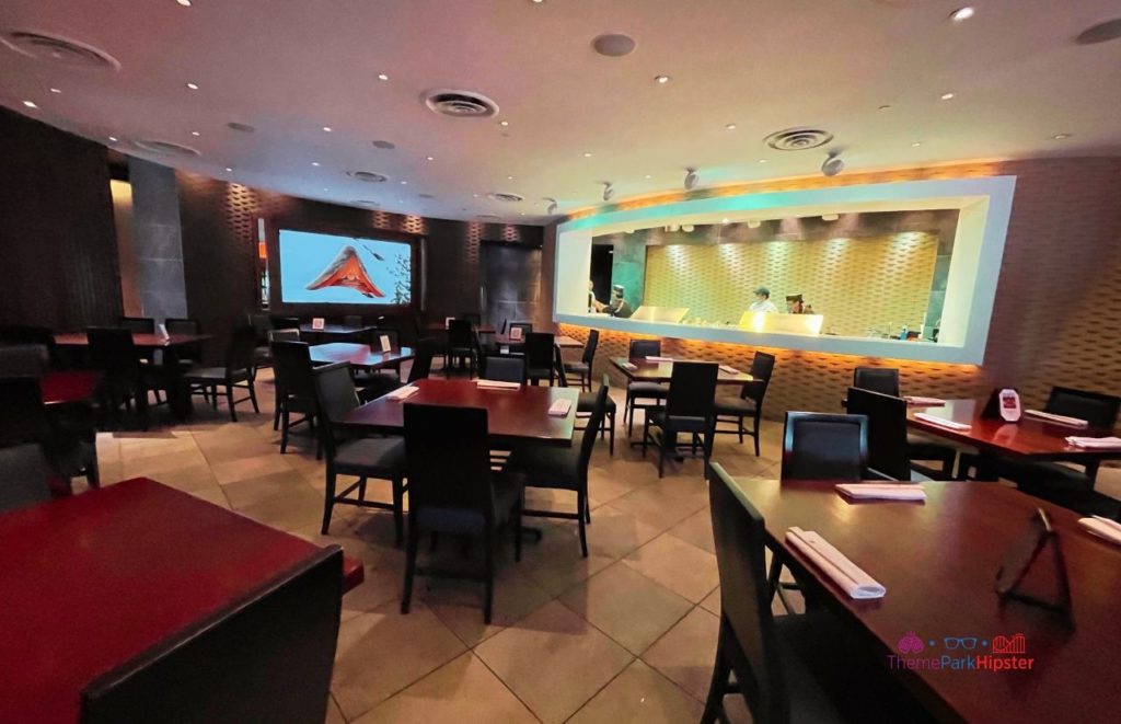 Tokyo Dining Restaurant in Epcot Japan Pavilion Sushi bar dining. Keep reading to find out which EPCOT Japanese Restaurant is the BEST?