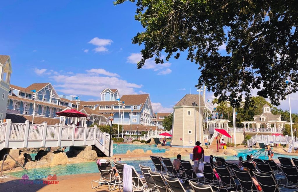 Yacht and Beach Club Resort Walt DIsney World Pool Area Near Beaches and Cream Soda Shop.