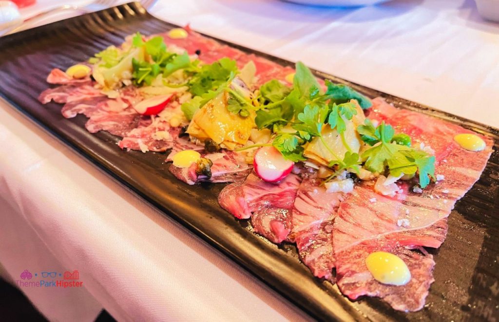 Yachtsman Steakhouse Yacht and Beach Club Resort Walt DIsney World Beef Carpaccio