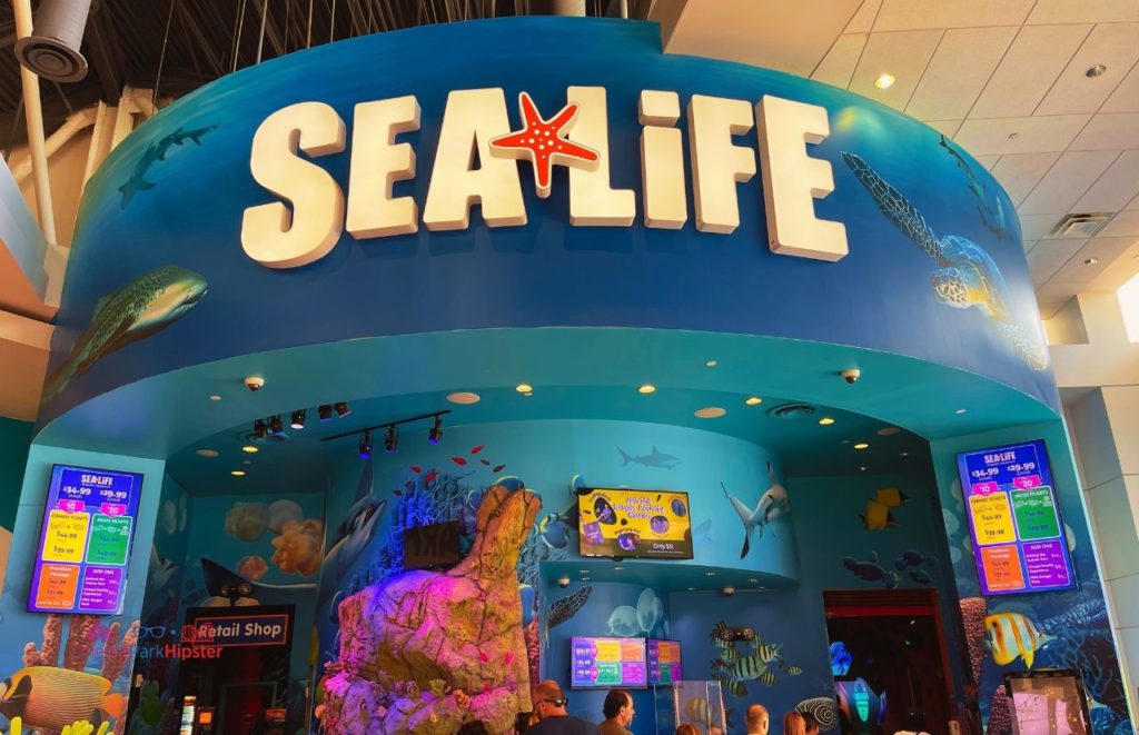 SeaLife Aquarium Orlando at Icon Park Entrance. Keep reading for fun indoor activities Orlando.