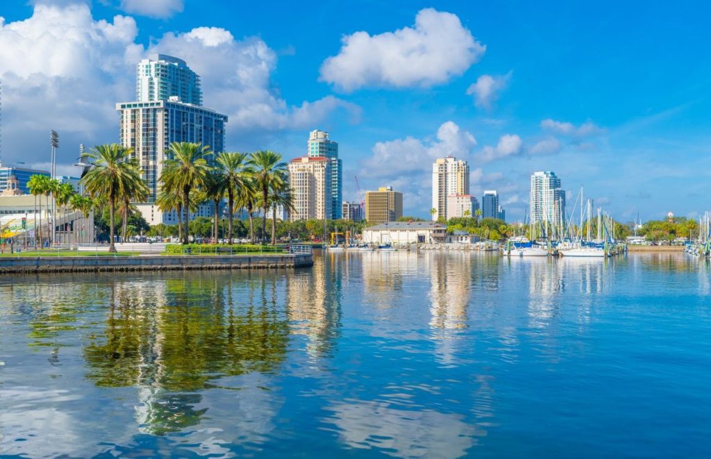 St. Petersburg Florida Downtown water view Day Trips from Orlando