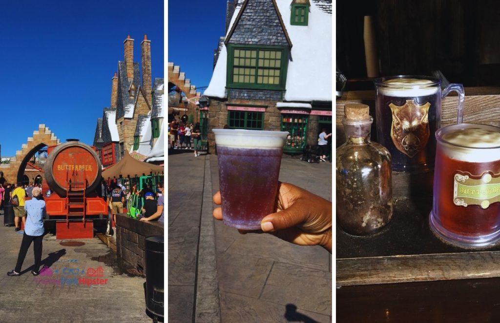 Universal Orlando Resort Butterbeer in the Wizarding World of Harry Potter Hogsmeade. Keep reading to get the full travel guide and review to the Three Broomsticks.