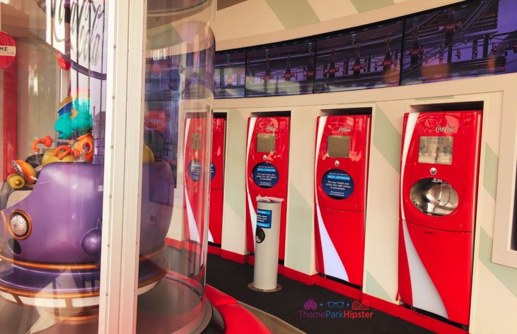 Freestyle machine Universal Orlando Resort Coke Refill Lounge in Universal Studios Florida. Universal Orlando Halloween Horror Nights HHN 30. What to bring to Halloween Horror Nights in your HHN packing list.