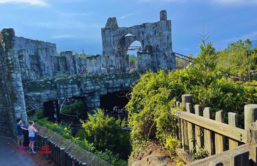 Universal Orlando Resort Hagrid's Magical Creatures Motorbike Adventure in Islands of Adventure in Wizarding World of Harry Potter.