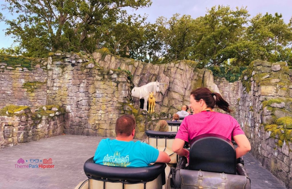 Universal Orlando Resort Hagrid's Magical Creatures Motorbike Adventure in Islands of Adventure unicorn. Keep reading to learn how to plan a day at Universal with this Islands of Adventure 1 day itinerary!