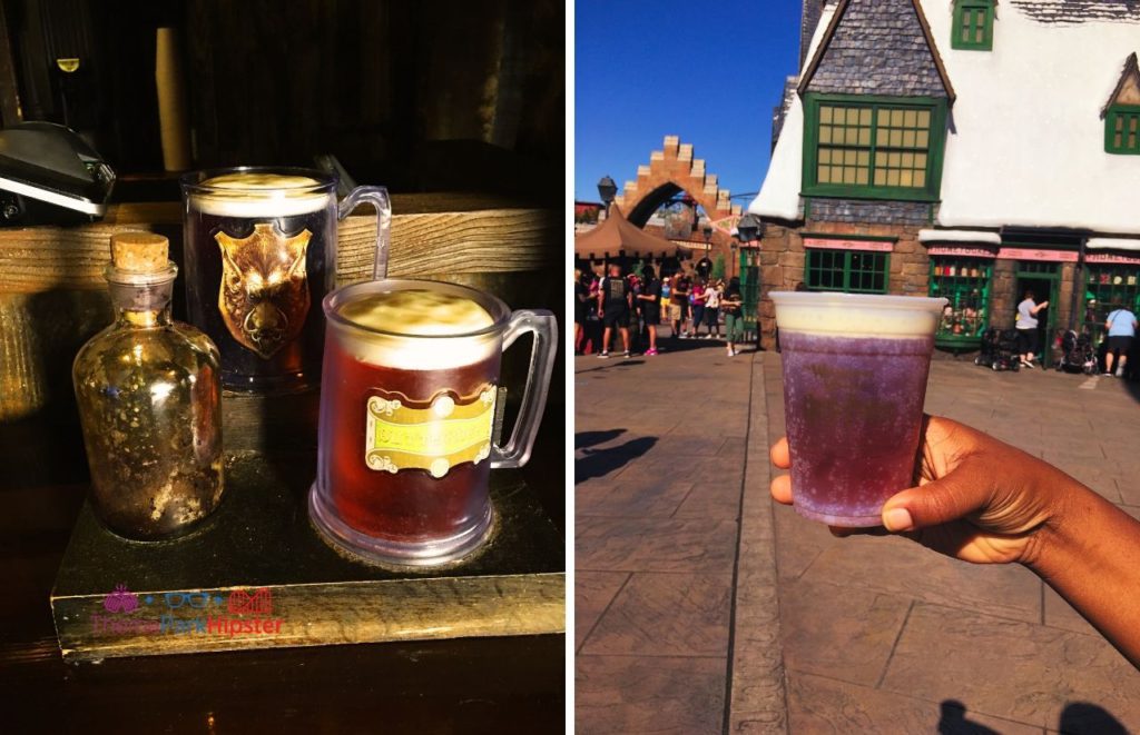Universal Orlando Resort Hogshead Butterbeer in the Wizarding World of Harry Potter Hogsmeade. Keep reading to get the full travel guide and review to the Three Broomsticks.