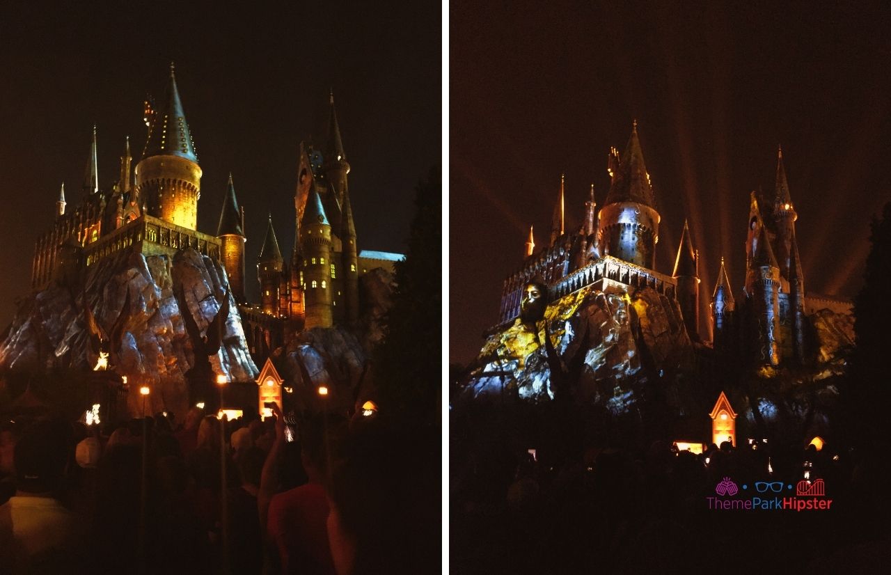 Universal Orlando Resort Hogwarts Castle Nighttime Show Dark Arts in Wizarding World of Harry Potter Hogsmeade Islands of Adventure. Keep reading to learn how to plan a day at Universal with this Islands of Adventure 1 day itinerary!