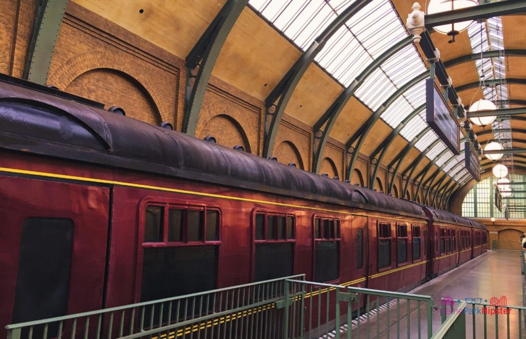 Universal Orlando Resort Hogwarts Express leaving Diagon Alley at Harry Potter World. Keep reading to get the best Harry Potter World souvenirs at Universal.