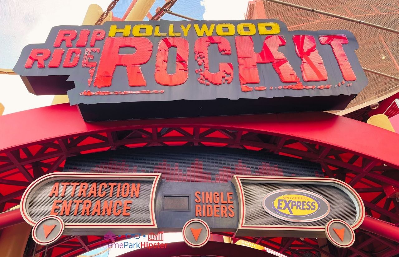 Universal Orlando Resort Hollywood Rip Ride Rockit at Universal Studios Florida. Keep reading to learn how to have the best Universal Orlando Solo Trip for Travelers going to theme parks alone.