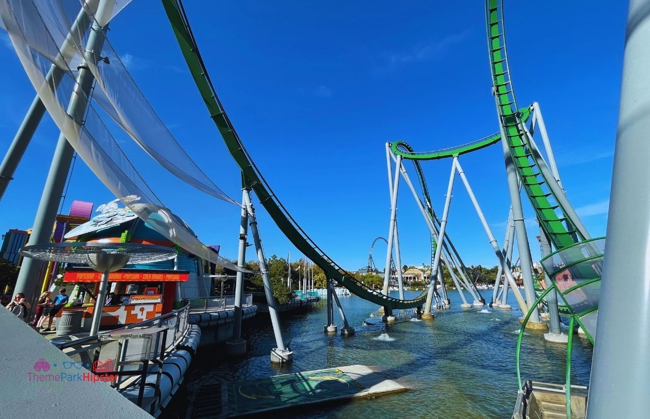 Universal Orlando Resort Hulk Roller coaster at Islands of Adventure. Which is better Universal Studios vs Islands of Adventure? Keep reading to find out.