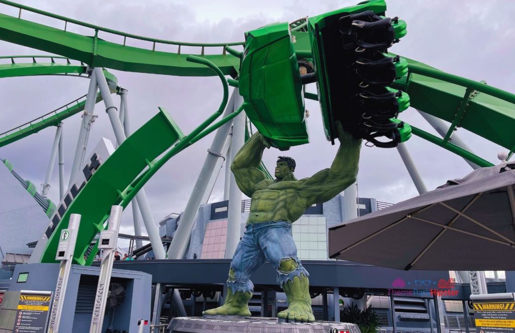 Universal Orlando Resort Incredible Hulk Roller Coaster at Islands of Adventure. Keep reading to learn how to have the best Universal Orlando Solo Trip for Travelers going to theme parks alone.