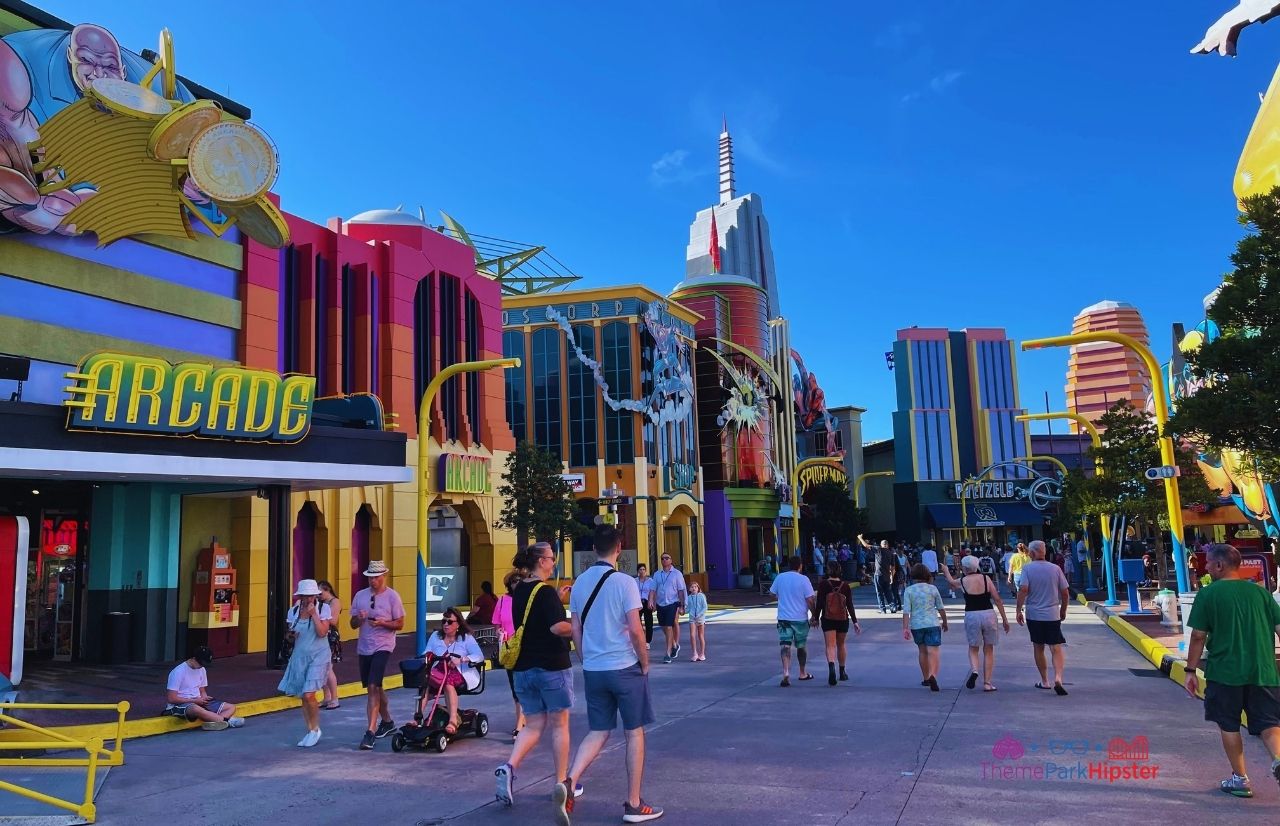 Universal Orlando Resort Marvel Superhero Island at Islands of Adventure Arcade. Keep reading to learn how to get free Universal Studios tickets with the 2 park 2 day ticket.