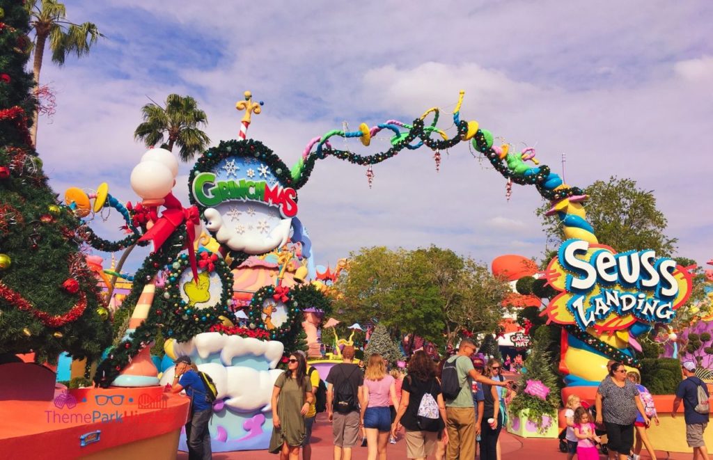 2023 Grinchmas at Universal Orlando Resort Seuss Landing Entrance Islands of Adventure