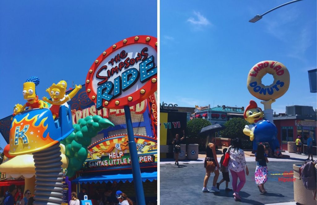 Universal Orlando Resort The Simpsons Ride Entrance and Lard Lad Donuts in Universal Studios Florida