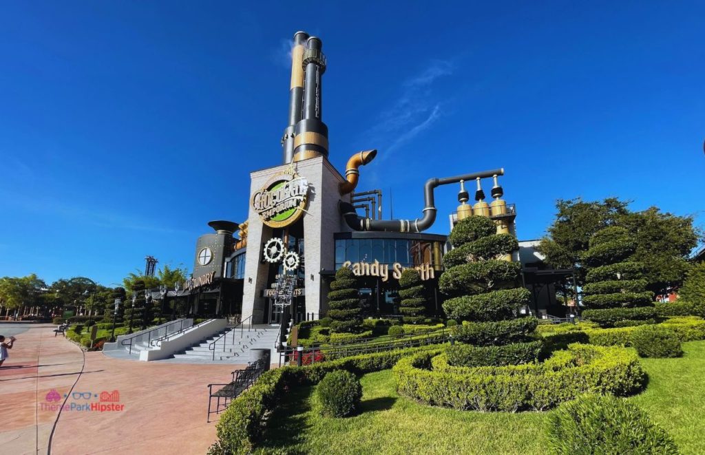 Universal Orlando Resort View of Toothsome's Chocolate Emporium in Citywalk. Keep reading to get the full Guide to Universal CityWalk Orlando with photos, restaurants, parking and more!