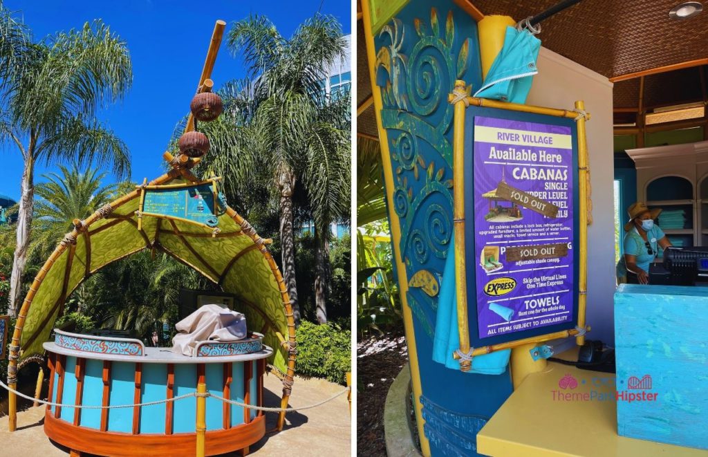 Universal Orlando Resort Volcano Bay Cabana Towels and Express Pass Rental Kiosk