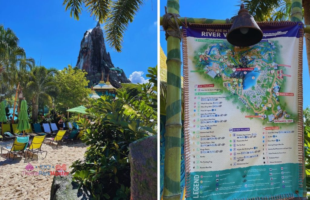 Universal Orlando Resort Volcano Bay Map tips and tricks travel guide. 