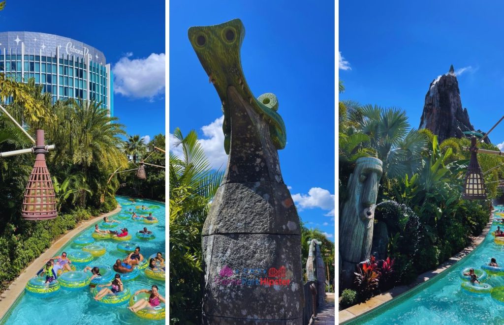 Universal Orlando Resort Volcano Bay with Cabana Bay Beach Resort in the Background. Keep reading for a full guide to the best things to do at Universal Orlando in the summer. 