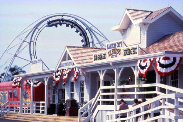 Barnum City Depot at the Circus World theme park in Orlando, Florida. Keep reading to learn about the history of Boardwalk and Baseball theme park.