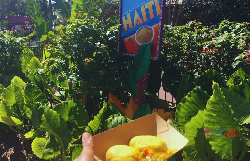 Epcot Food and Wine Festival Haiti booth with pastries. One of the best Epcot Festivals at Disney World!