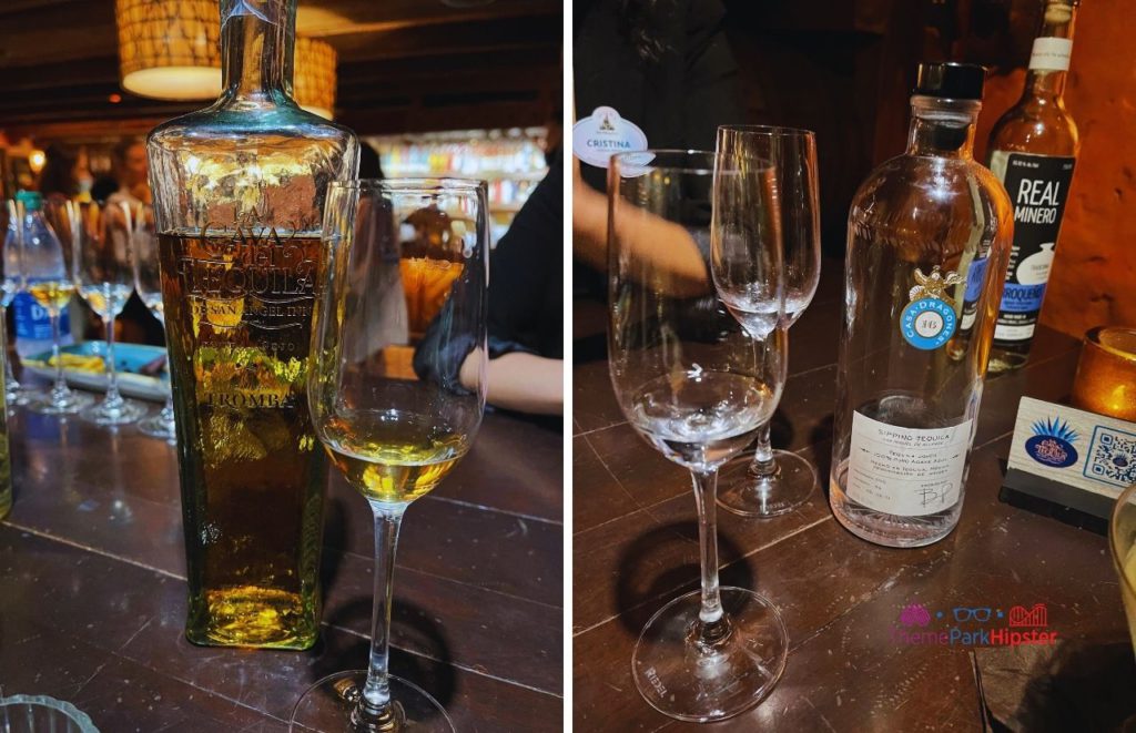 Epcot La Cava del Tequila Mexico Pavilion tequilas. Keep reading to find out more about tequila tasting Epcot.