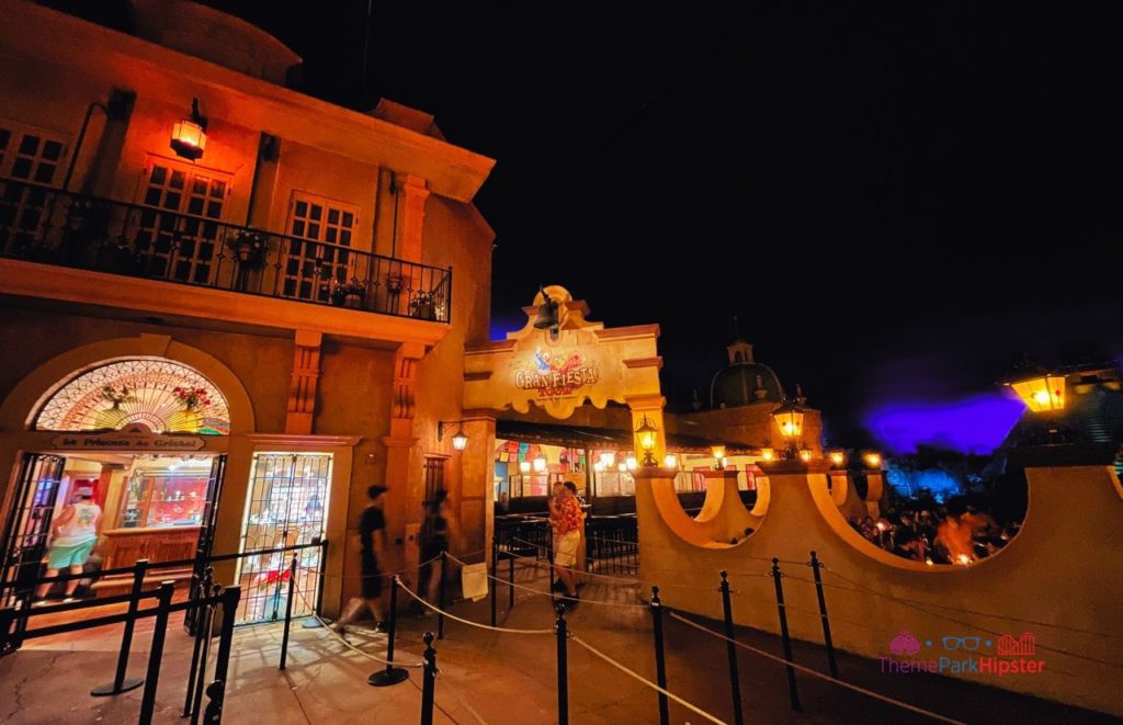 Mexico Pavilion Epcot entrance to Grand Fiesta Tour Starring the Three Caballeros