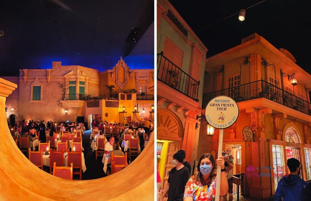Mexico Pavilion San Angel Inn next to Grand Fiesta Tour Starring the Three Caballeros. Keep reading to learn about the best Epcot Mexican restaurants.